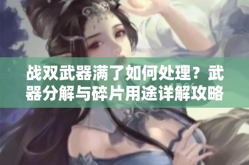 戰(zhàn)雙武器滿了如何處理？武器分解與碎片用途詳解攻略