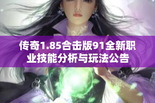 傳奇1.85合擊版91全新職業(yè)技能分析與玩法公告