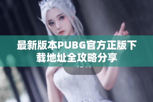 最新版本PUBG官方正版下載地址全攻略分享